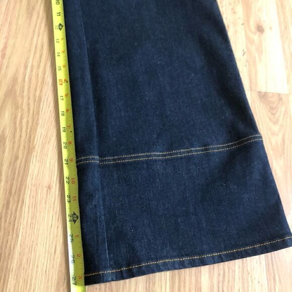 Tory Burch Denim Culottes High Rise Dark Wash Cropped Jeans Women’s SIZE 25 - Picture 6 of 10